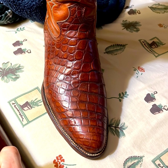 Justin Boots Other - Vintage Justin crocodile western boots (1980’s) used in mint condition.